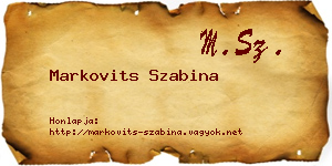 Markovits Szabina névjegykártya